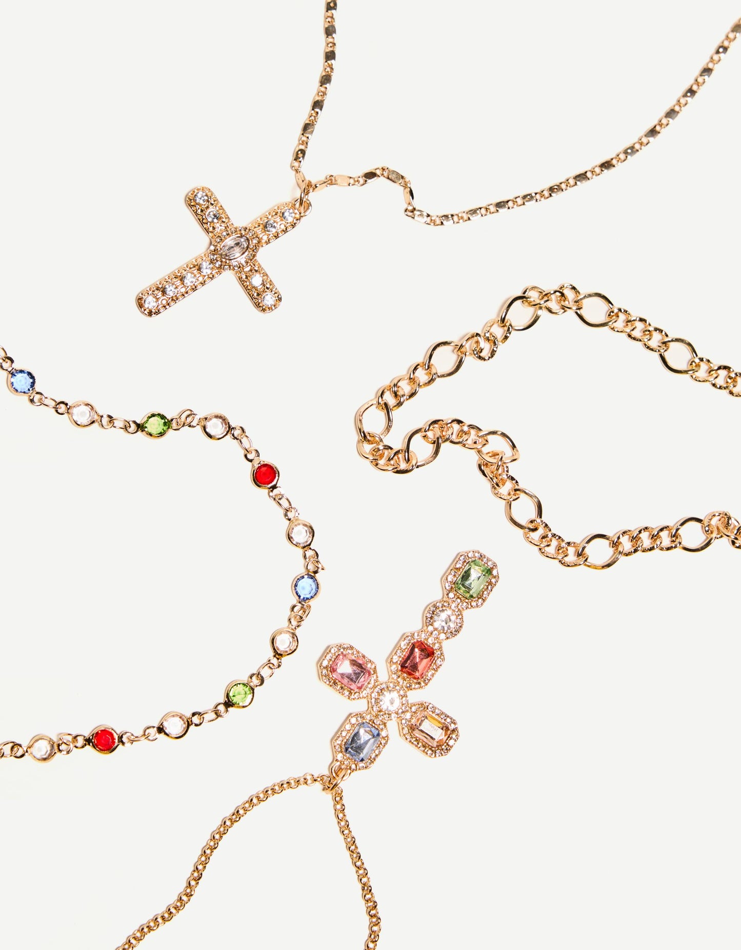 Pack of 4 pendant necklaces