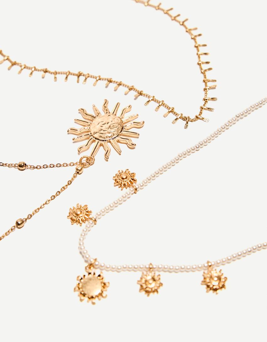 Pack of 3 pendant necklaces