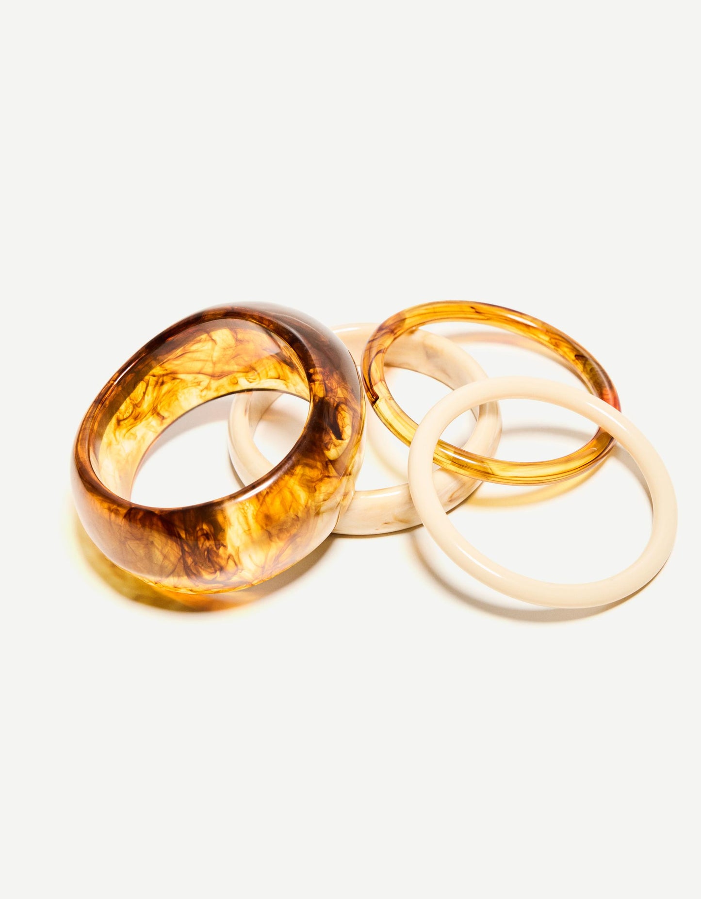 4-pack of mother-of-pearl-finish bracelets