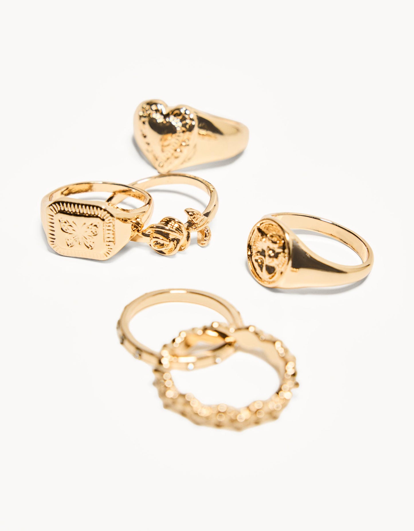 3-pack of signet rings