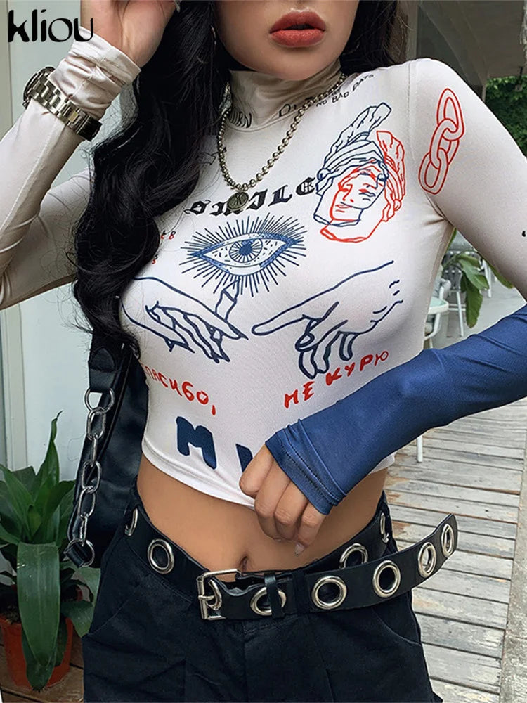 CHIC AUTUMN TURTLENECK CROP TOP