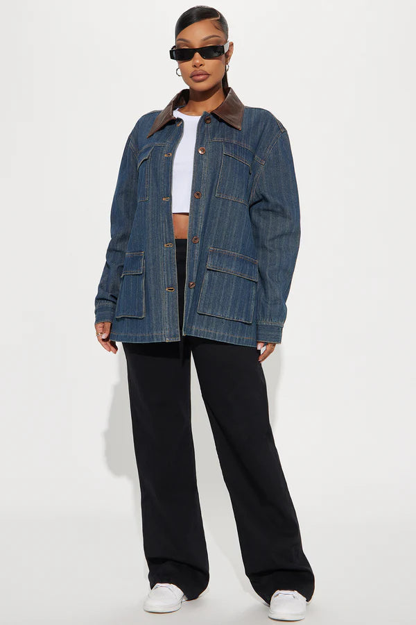 Got Charisma Oversized Barn Jacket - Wash