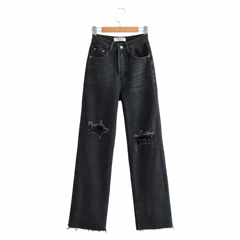 HERVLICA FASHION DENIM RIPPED JEANS