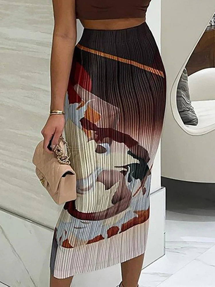 HERVLICA VINTAGE PRINT SKIRT