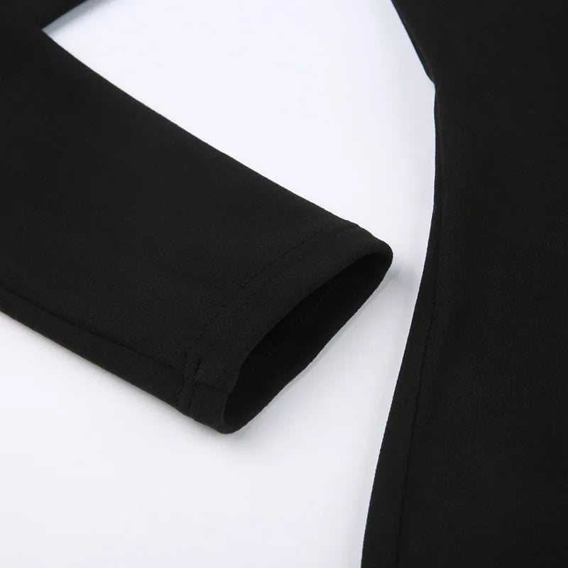 HOLLOW OUT TIGHT FITTING JUMPSUIT