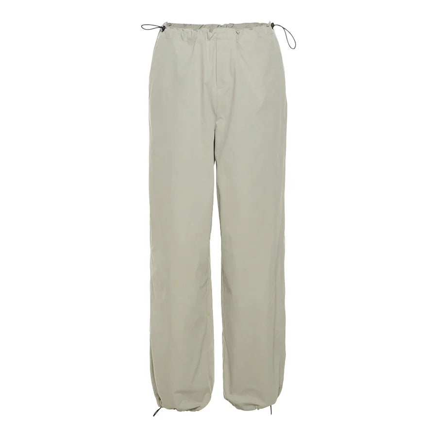 SOLID CASUAL OVERSIZED CARGO PANTS