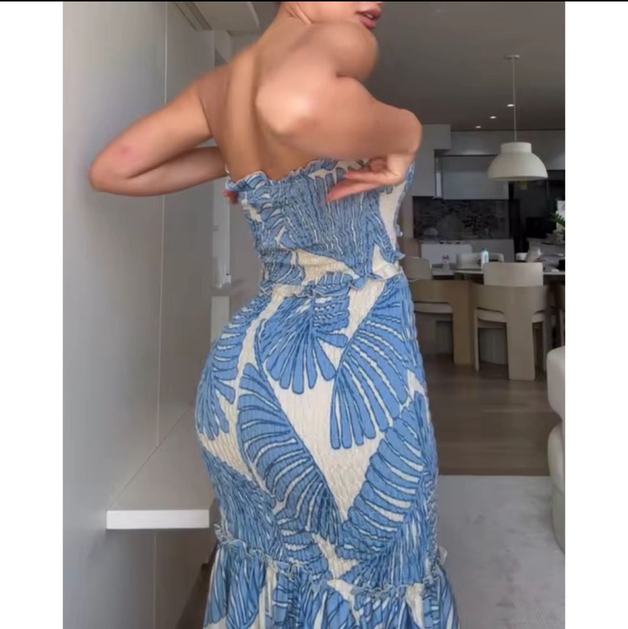 Summer Sexy Strapless Pleated Wrap Skirt