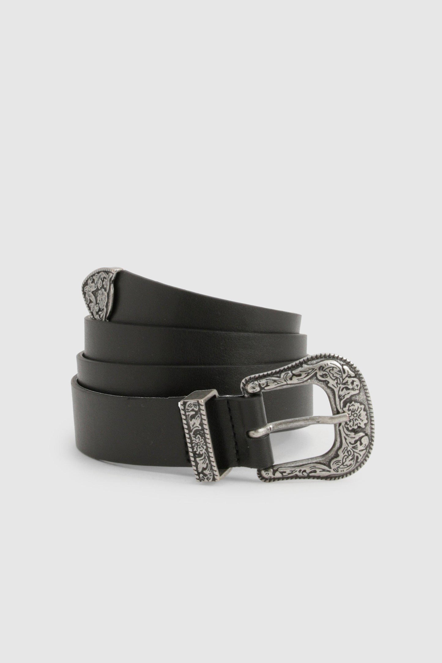 Black Western Buckle Belt