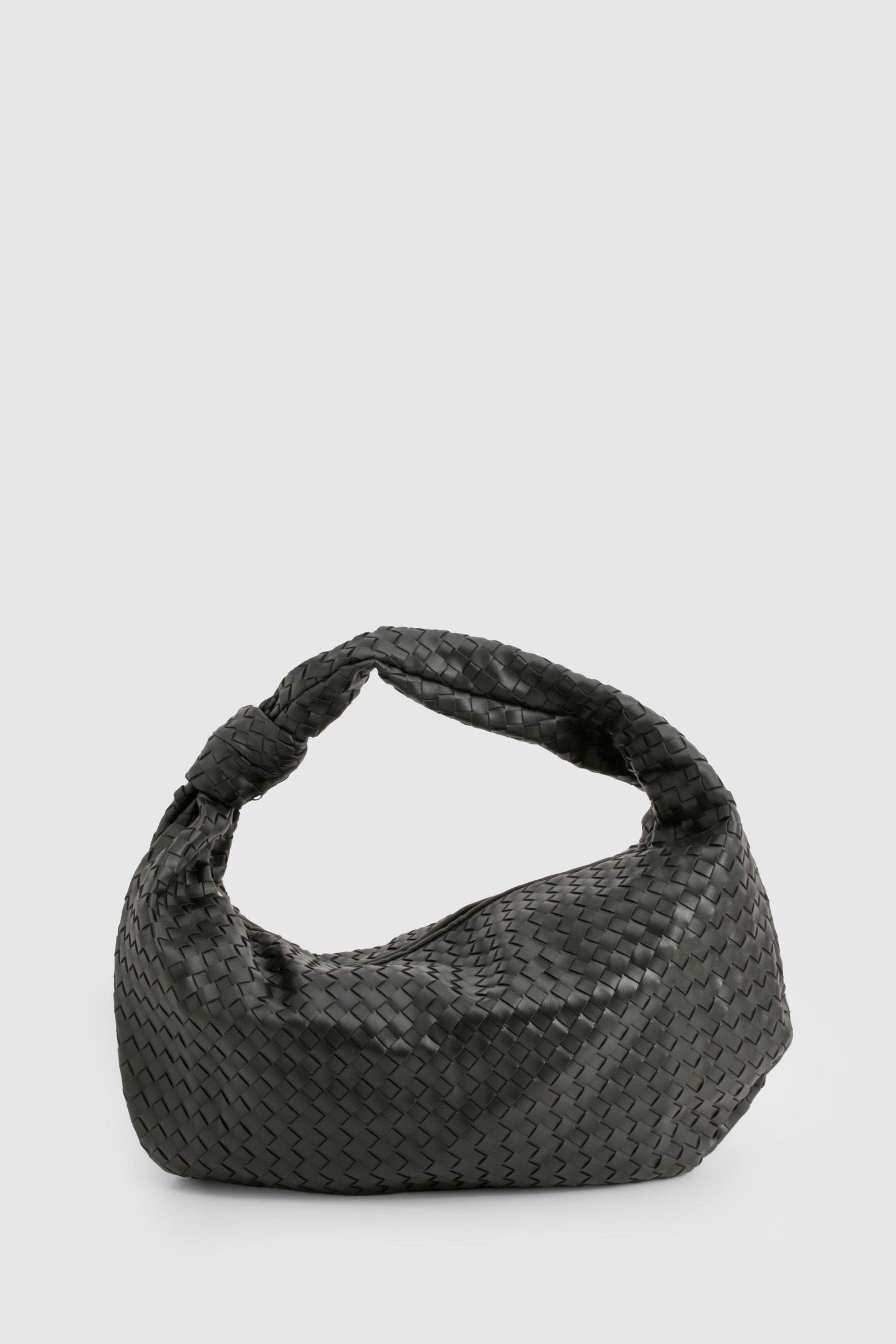 Woven Knot Oversized Shoulder Bag