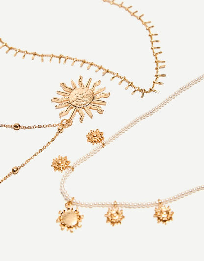Pack of 3 pendant necklaces