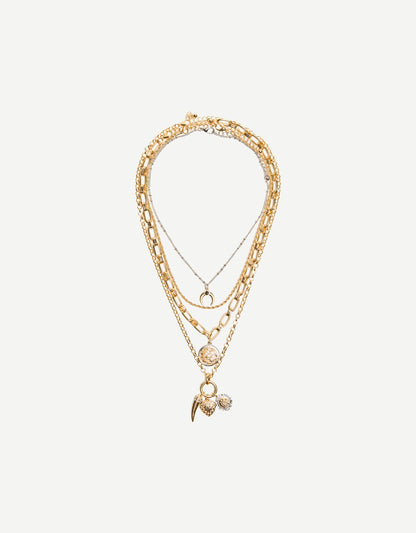 Pack of 4 pendant necklaces