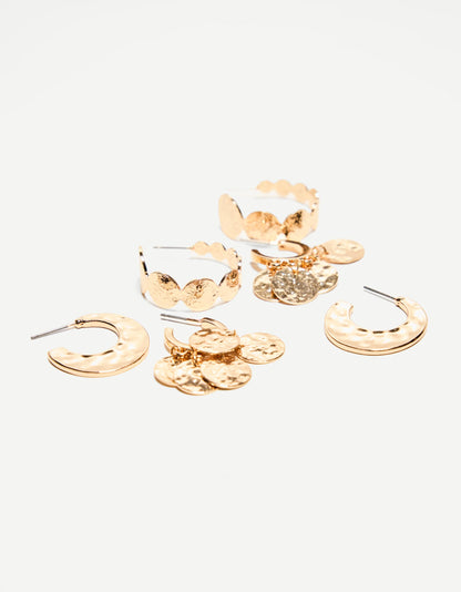 pack of boho hoop earrings