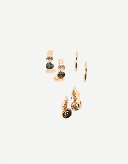 pack of boho hoop earrings