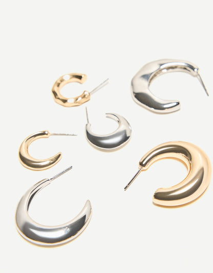 6-pack of hoop earrings