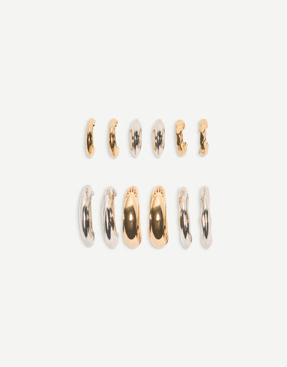 6-pack of hoop earrings