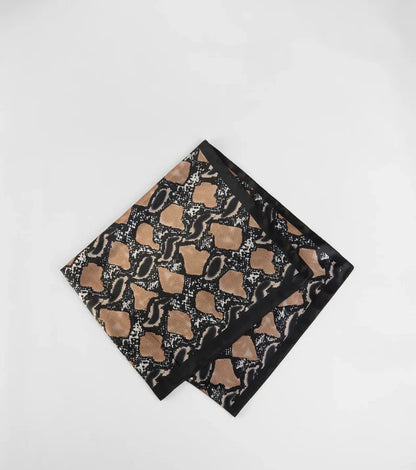 Slithery Style Snake Print Satin Scarf
