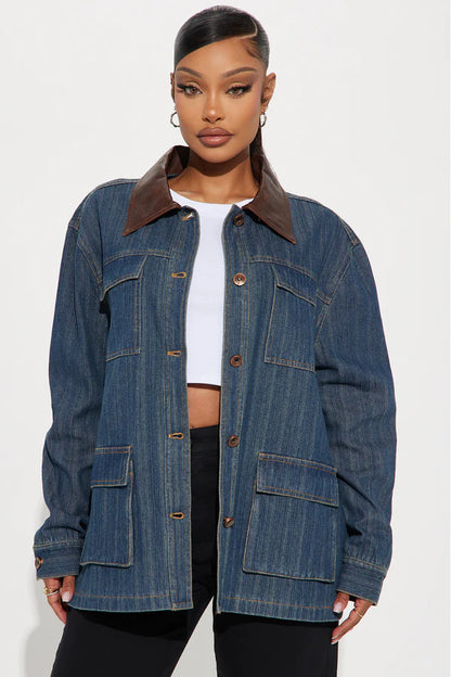 Got Charisma Oversized Barn Jacket - Wash