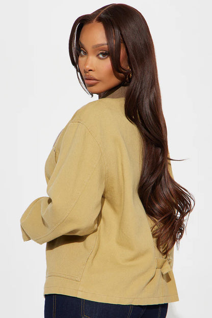 Leila Barn Jacket - Khaki..........