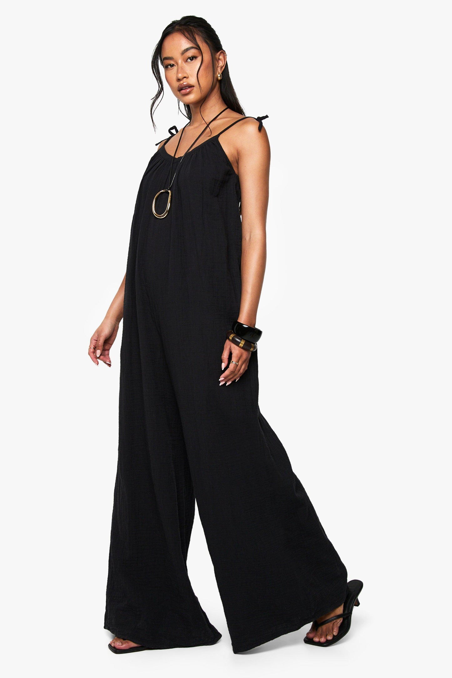 Cheesecloth Swing Jumpsuit