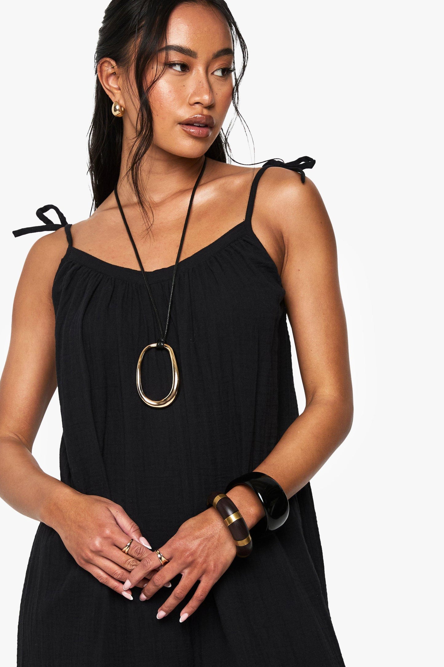 Cheesecloth Swing Jumpsuit