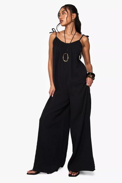 Cheesecloth Swing Jumpsuit