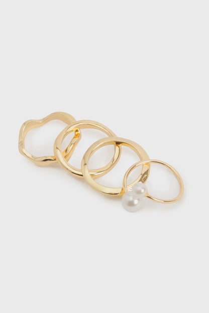 Pearl Detail Ring Multipack